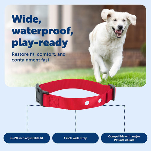 Replacement collar strap with - strap,